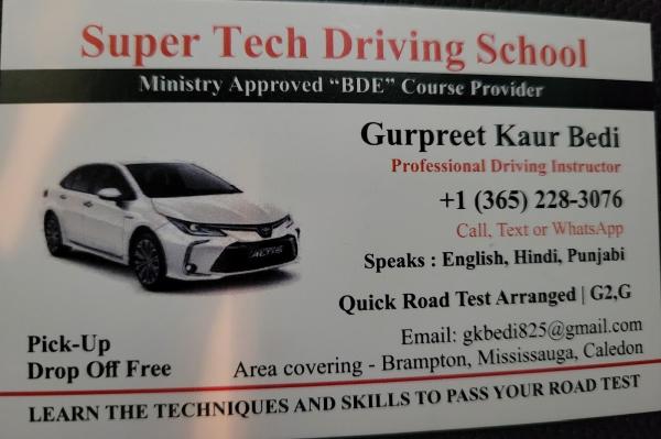 Gurpreet Bedi Female Driving Instructor in Brampton