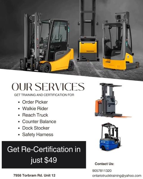 Ontario Truck & Forklift Driving School Inc