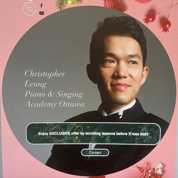 Christopher Leung Piano & Singing Academy Ottawa