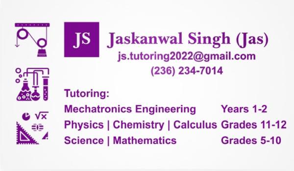 Science & Engineering Tutoring by Jaskanwal Singh (Jas)