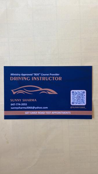 Driving Instructor Sunny Sharma