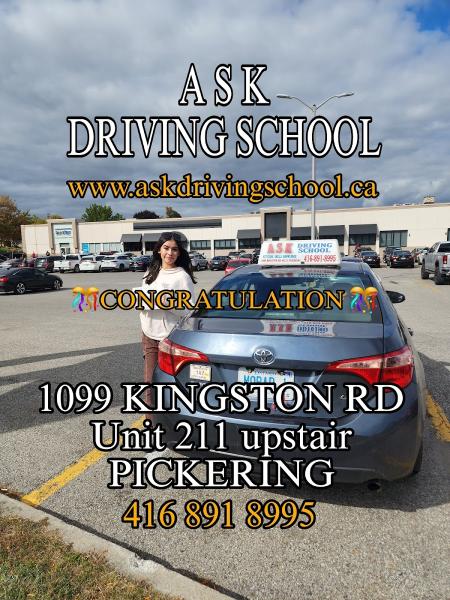A S K Driving School M T O Approved Driving School in Pickering