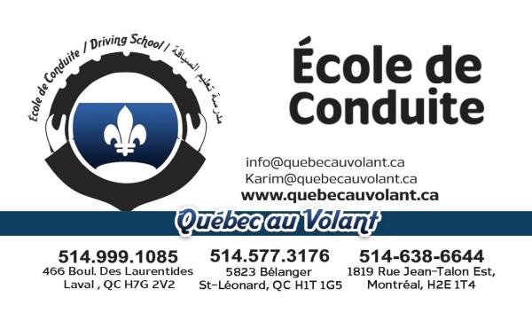 École De Conduite Quebec Volant