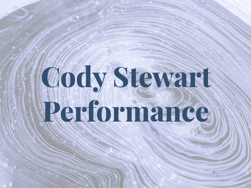 Cody Stewart Performance