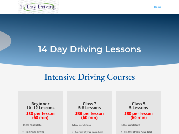 14 Day Driving School