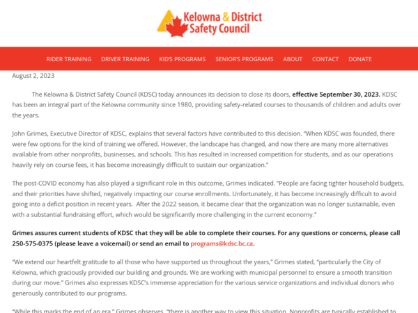 Kelowna & District Safety Council Society